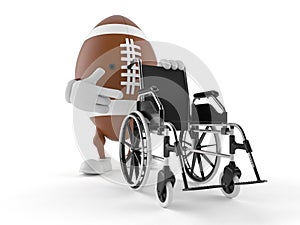 Rugby character with wheelchair
