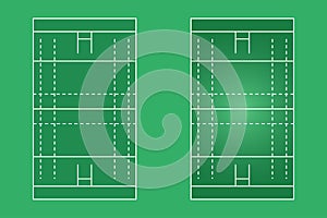 Rugby court flat design, Vector of rugby court and layout photo