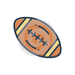 Color illustration icon for Rugby, play and entertainment photo
