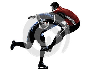 Rugby men players silhouette