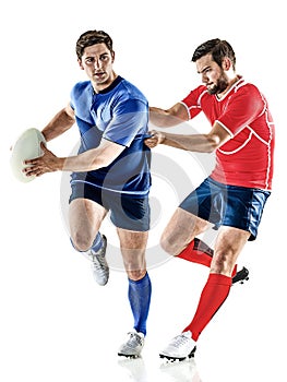 Rugby player men isolated