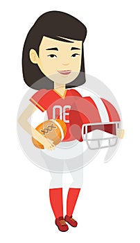 Rugby player vector illustration.