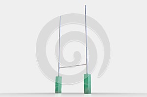 Rugby Posts Isolated on White