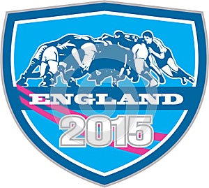 Rugby Scrum England 2015 Shield