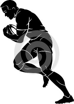 Rugby Silhouette Side View