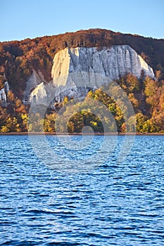 Rugen Island chalk cliffs at sunrise, Germany