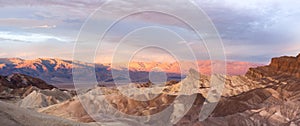 Rugged Badlands Amargosa Mountain Range Death Valley Zabriske Point