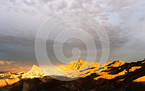 Rugged Badlands Amargosa Mountain Range Death Valley Zabriske Point