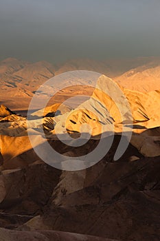 Rugged Badlands Amargosa Mountain Range Death Valley Zabriske Point