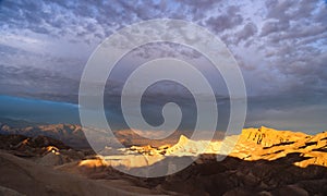 Rugged Badlands Amargosa Mountain Range Death Valley Zabriske Point