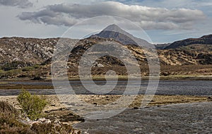 The rugged and barren landscape of the Scottish Higlands
