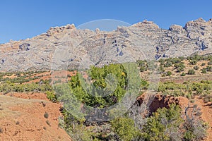 Rugged canyon landscape near Turtle Rock next to Cub Creek Road