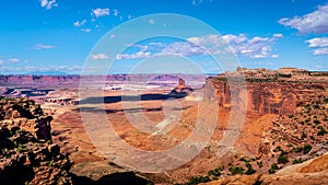 The rugged canyons viewed from the Grand View Point Overlook trail in Canyonlands National Park