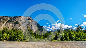 Rugged cliffs of Mount McLean on the north shore of Seton Lake near Lillooet