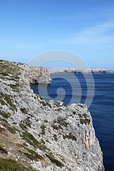 Rugged cliffs - Sagres Portugal photo