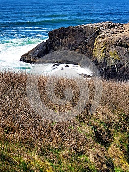 Rugged cliffs at Yaquina Head