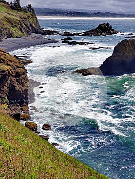 Rugged cliffs at Yaquina Head