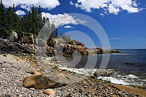 The rugged coast of Acadia National Park, Maine.