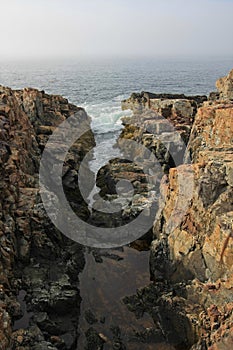 The rugged coast of Acadia National Park, Maine.