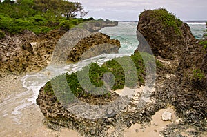 Rugged coast line, Tonga