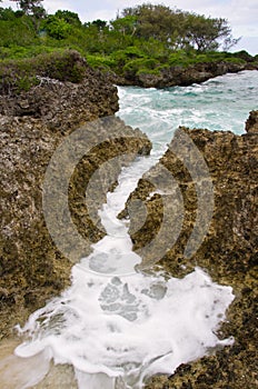 Rugged coast line, Tonga