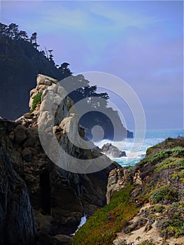 Rugged coast near Carmel California photo