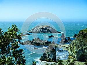 The rugged coast of Oregon in the USA