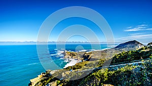 Rugged coastline and steep cliffs of Cape of Good Hope on the Atlantic Ocean