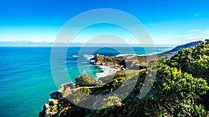 Rugged coastline and steep cliffs of Cape of Good Hope on the Atlantic Ocean