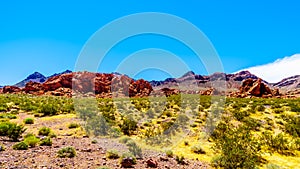 Rugged and Colorful Mountains along Northshore Road SR167 in Lake Mead National Recreation Area