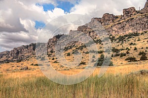 Rugged Country in Rural Wyoming during Summer