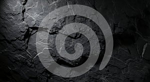 Rugged dark rock surface texture with dramatic light