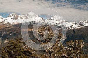 Rugged Darran Mountains from Routeburn Track