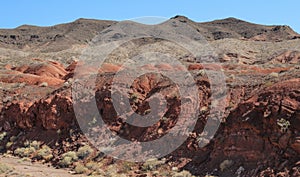 The Rugged Desert Terrain Inside Lake Mead National Recreation Area in Nevada