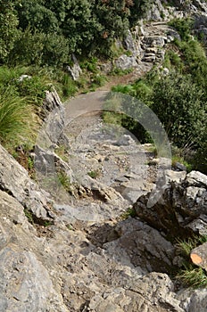 Rugged Dirt Pathway Known as the Path of Gods in Amalfi