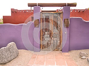 Front Door Portal to Sante Fe Style House photo