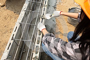 Rugged Female Construction Workers in the site