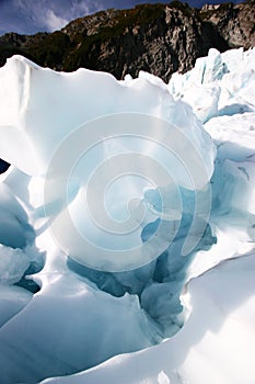 Rugged glacier ice on mountain