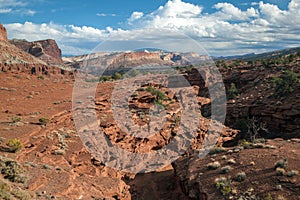 The Rugged Landscape Of Capital Reef National Park.