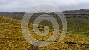 Rugged landscape in Faroe Islands
