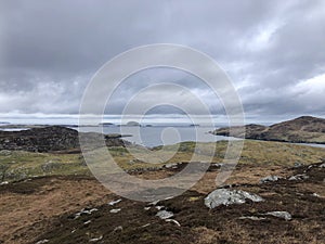 Rugged landscape of the Isle of Lewis, Outer Hebrides, Scotland