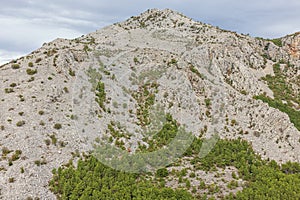 Rugged mountain peaks in the Paklenica National Park