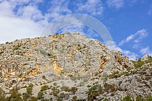 Rugged mountain peaks of the Velebit Mountain range