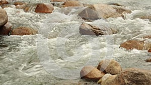 Rugged Mountain River Scene Panning Panoramic