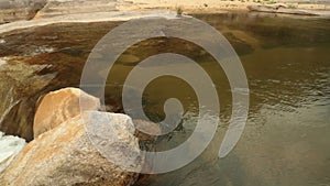 Rugged Mountain River Scene Panning Panoramic