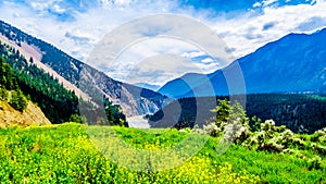 Rugged Mountains along the Fraser River and the Lytton-Lillooet Highway where Highway 12 follows the river for a very scenic drive