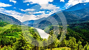 Rugged Mountains along the Fraser River and the Lytton-Lillooet Highway where Highway 12 follows the river for a very scenic drive