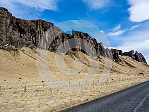 Rugged Moutain Highway Iceland