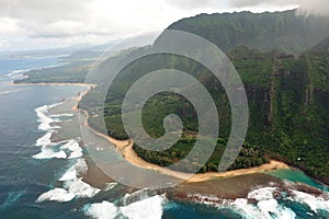 Rugged Napali Coastline of Kauai, Hawaii, USA.