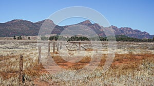Rugged outback scenery surrounding the Wilpena Pound region of the Flinders Ranges